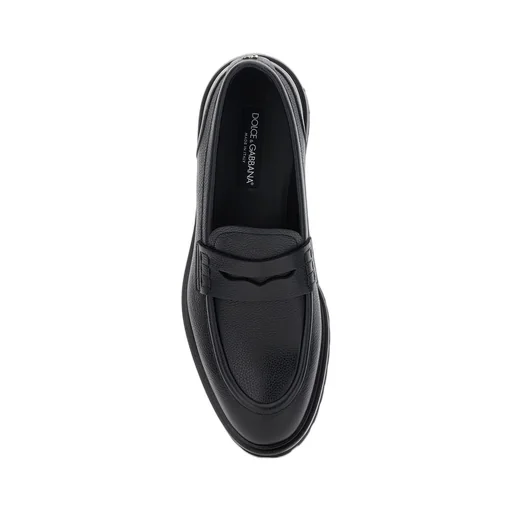 Dolce & Gabbana Almond Toe Penny Loafers