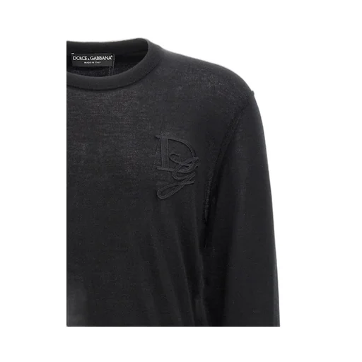 Dolce & Gabbana Logo Embroidered Round-Neck Sweater