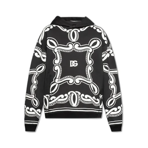 Dolce & Gabbana Bandana Printed Drop Shoulder Hoodie