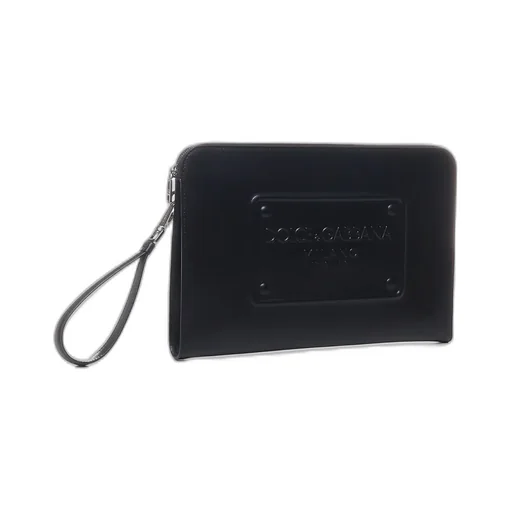 Dolce & Gabbana Milano Logo Embossed Large Pouch