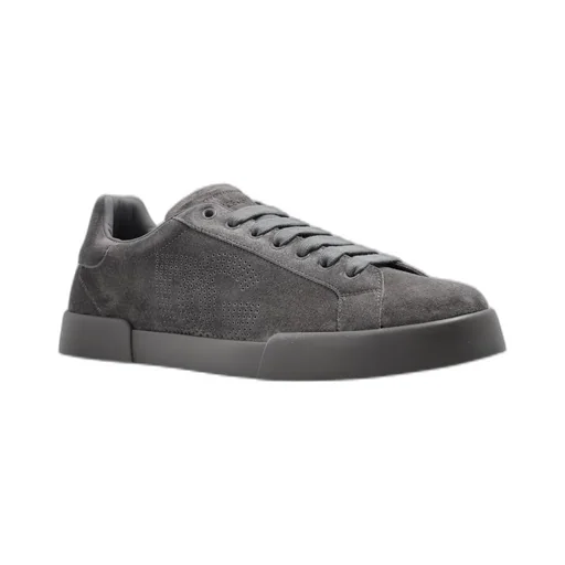 Dolce & Gabbana Portofino Logo Perforated Sneakers