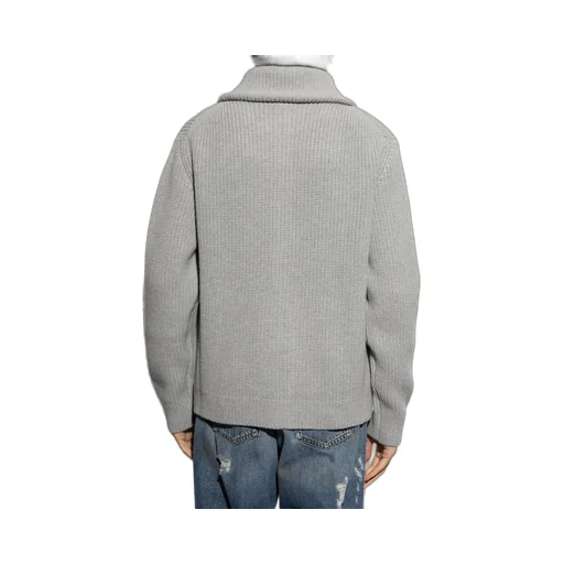 Dolce & Gabbana Logo Plaque Zipped Cardigan