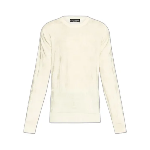 Dolce & Gabbana Monogram Jacquard Crewneck Knitted Jumper