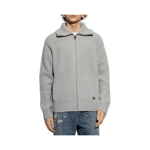 Dolce & Gabbana Logo Plaque Zipped Cardigan
