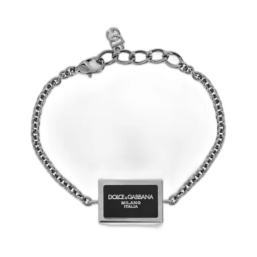 Dolce & Gabbana Logo Plaque Cable-Link Chain Bracelet