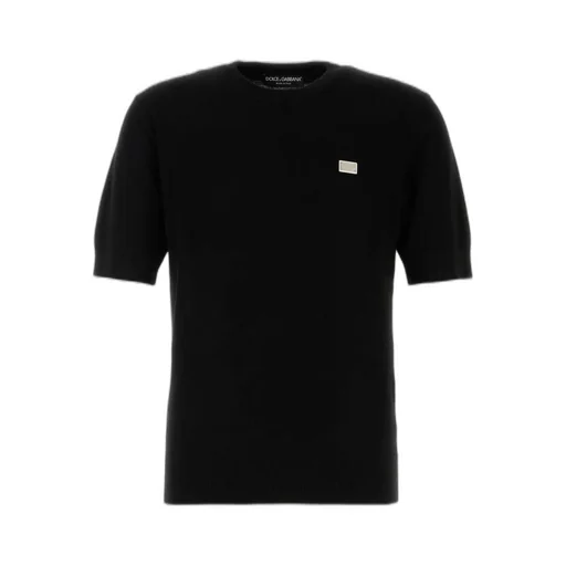 Dolce & Gabbana Logo Plaque Knitted T-Shirt