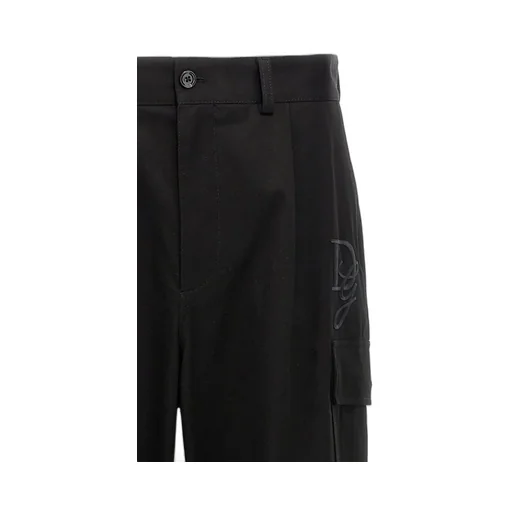 Dolce & Gabbana Logo Embroidered Straight Leg Pants