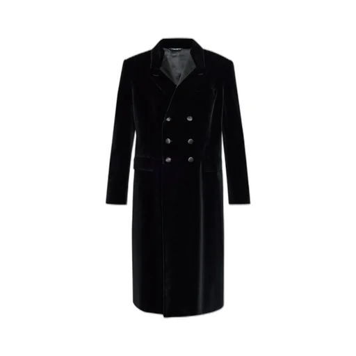 Dolce & Gabbana Satin Detailed Velvet Coat