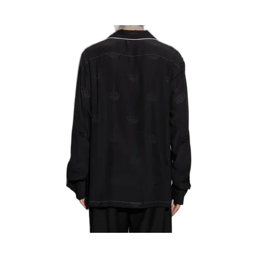 Dolce & Gabbana Contrast-Stitch Long-Sleeved Pajamas Top
