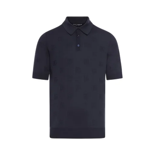 Dolce & Gabbana Logo Jacquard Short-Sleeved Polo Shirt