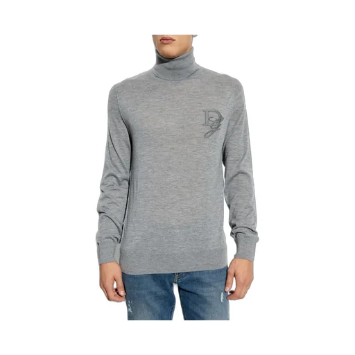 Dolce & Gabbana Dg Logo Embroidered Turtleneck Jumper
