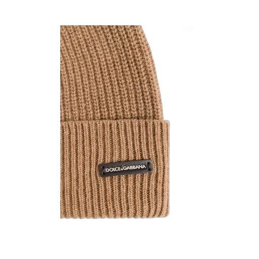 Dolce & Gabbana Logo Patch Knitted Beanie