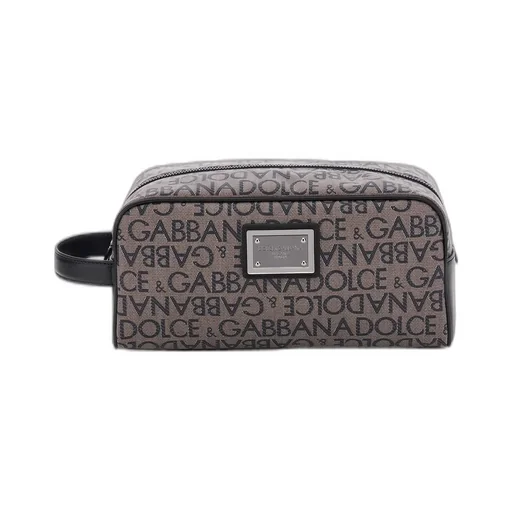 Dolce & Gabbana Logo Jacquard Travel Pouch