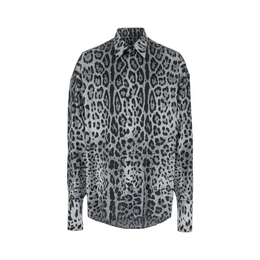 Dolce & Gabbana Oversize Leopard-Printed Shirt