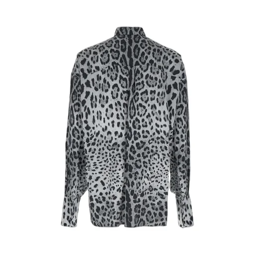 Dolce & Gabbana Oversize Leopard-Printed Shirt