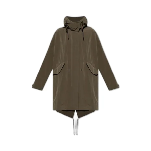 Dolce & Gabbana Logo Tag Drawstring Hooded Parka