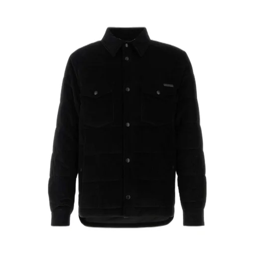 Dolce & Gabbana Logo Patch Padded Corduroy Jacket