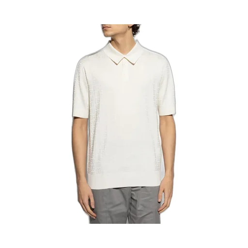 Dolce & Gabbana Dg Logo Jacquard Knitted Polo Shirt