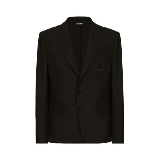 Dolce & Gabbana Logo Embroidered Tailored Blazer