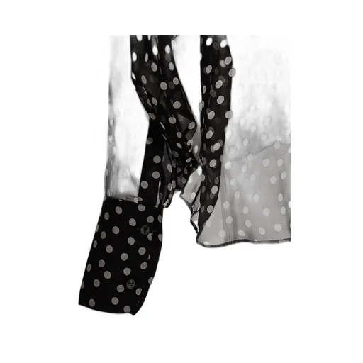 Dolce & Gabbana Polka-Dot Printed Oversize Chiffon Shirt