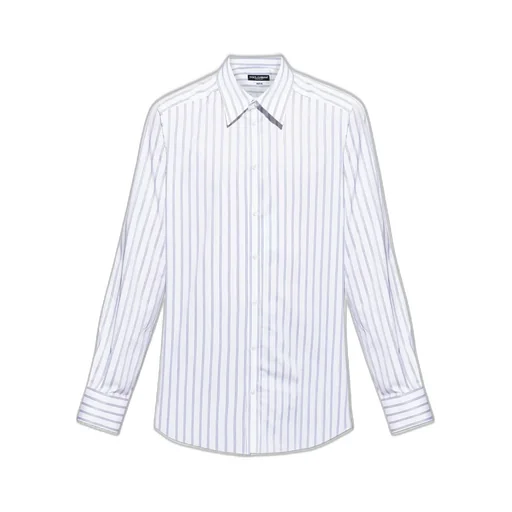 Dolce & Gabbana Striped Curved Hem Shirt