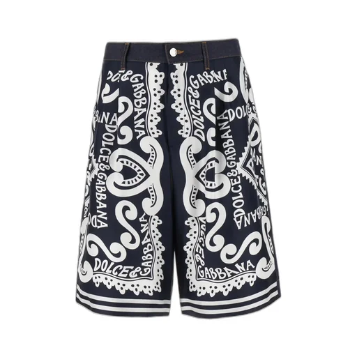Dolce & Gabbana Marina-Printed Mid-Rise Shorts