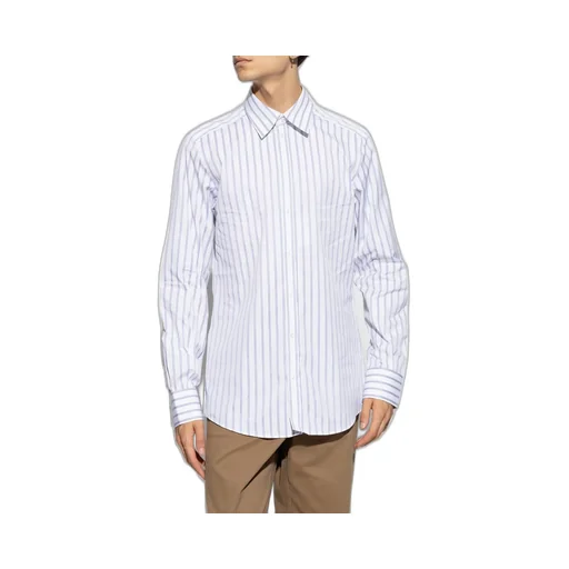 Dolce & Gabbana Striped Curved Hem Shirt