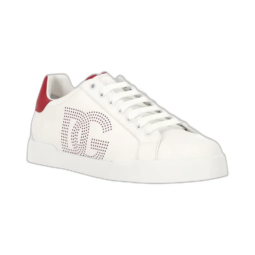 Dolce & Gabbana Portofino Dg Logo Perforated Sneakers