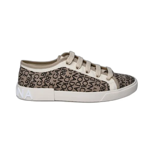 Dolce & Gabbana Portofino Logo Jacquard Sneakers