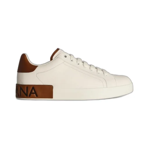 Dolce & Gabbana Portofino Logo Debossed Sneakers