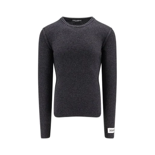 Dolce & Gabbana Logo Plaque Crewneck Knitted Jumper