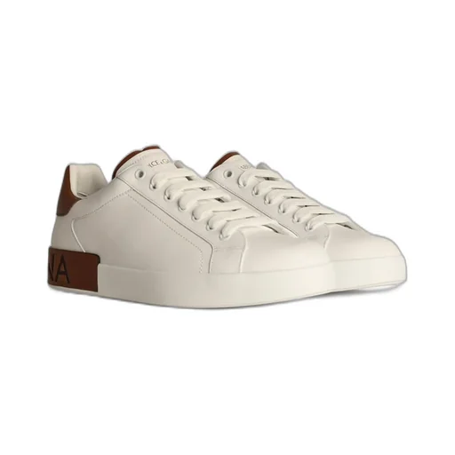 Dolce & Gabbana Portofino Logo Debossed Sneakers