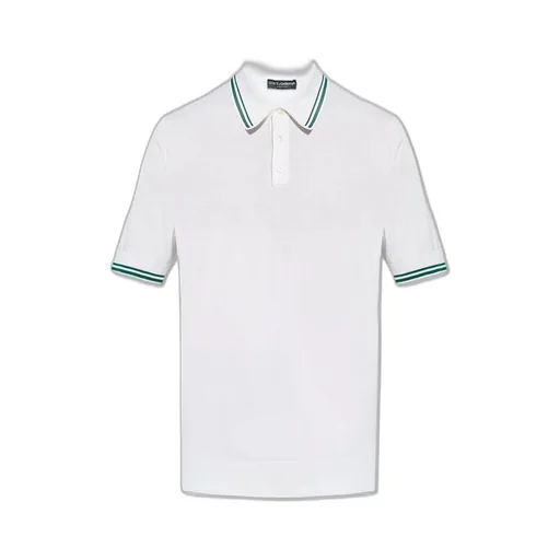 Dolce & Gabbana Stripe Detailed Knitted Polo Shirt