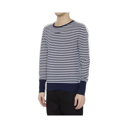 Dolce & Gabbana Logo-Embroidered Striped Crewneck Jumper