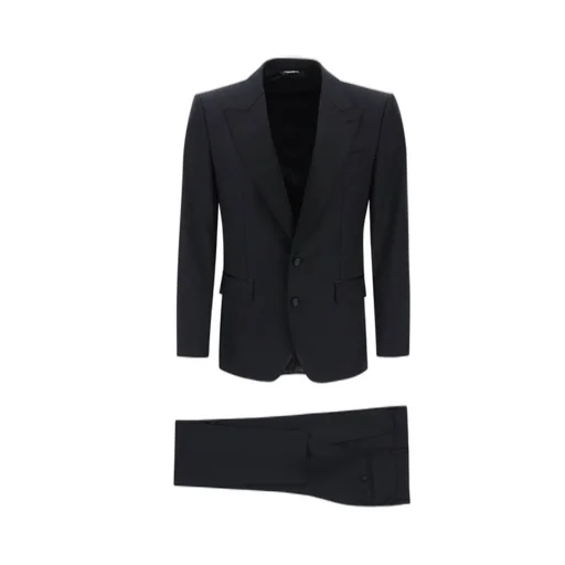 Dolce & Gabbana Single-Breasted Pressed Crease Tailored Suit