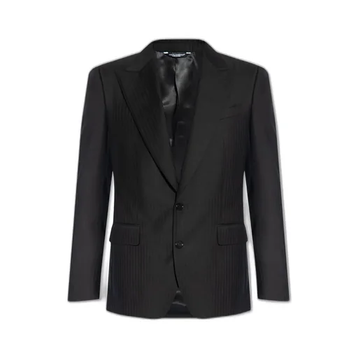 Dolce & Gabbana Herringbone Single-Breasted Blazer