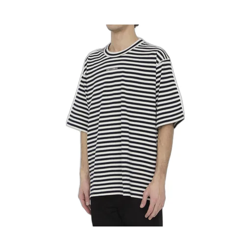 Dolce & Gabbana Logo-Embroidered Striped Crewneck T-Shirt