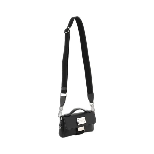 Dolce & Gabbana Logo Plaque Buckled Shoulder Bag