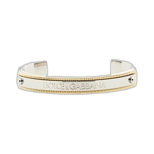 Dolce & Gabbana Marina Logo-Engraved Cord-Effect Cuff Bracelet