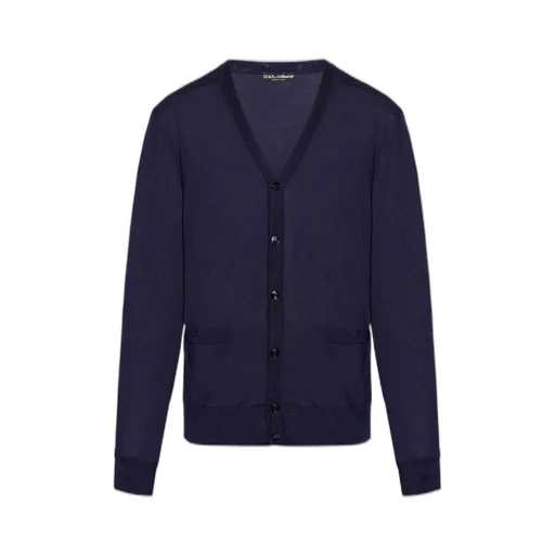 Dolce & Gabbana Logo-Embroidered V-Neck Cardigan