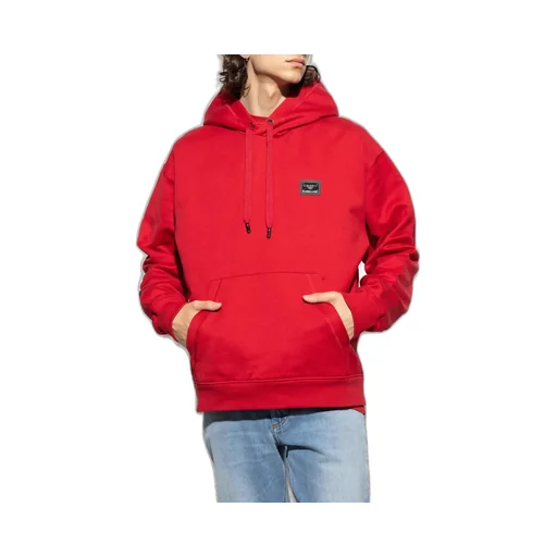 Dolce & Gabbana Logo Plaque Drawstring Hoodie