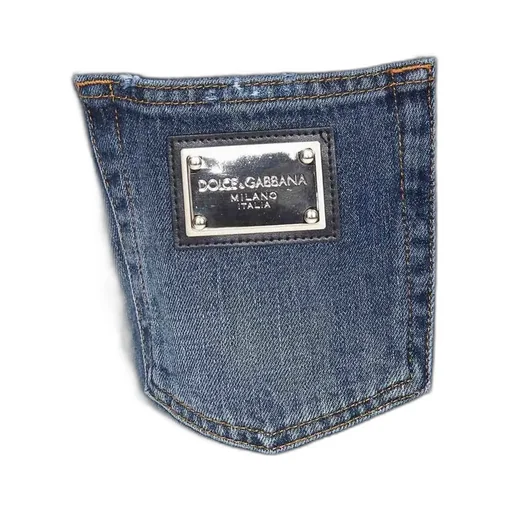 Dolce & Gabbana Straight Leg Distressed Jeans