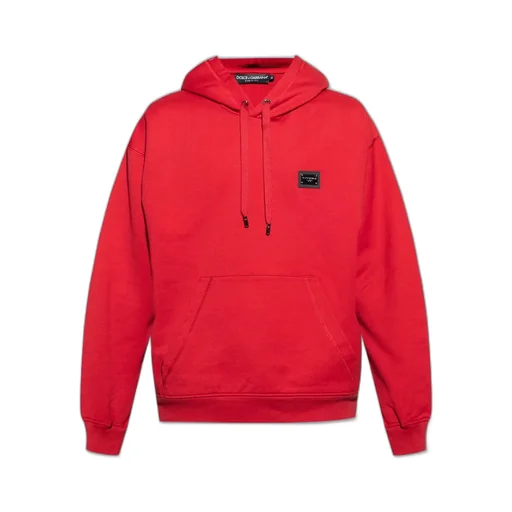 Dolce & Gabbana Logo Plaque Drawstring Hoodie