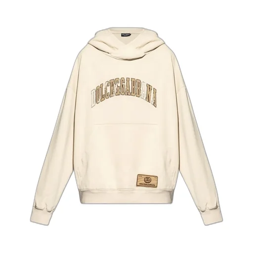 Dolce & Gabbana Logo Embroidered Jersey Hoodie