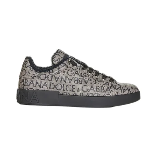 Dolce & Gabbana Allover Logo Jacquard Portofino Sneakers