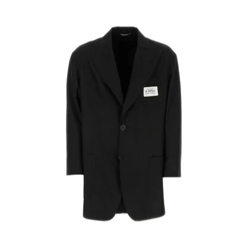 Dolce & Gabbana Logo Patch Single-Breasted Blazer