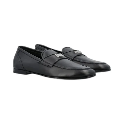 Dolce & Gabbana Logo Plaque Slip-On Loafers