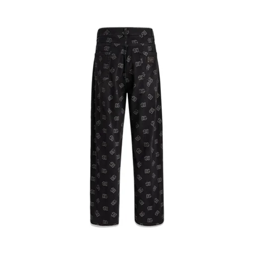Dolce & Gabbana Jacquard Logo Motif Jeans
