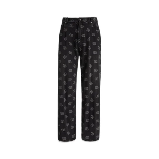 Dolce & Gabbana Jacquard Logo Motif Jeans