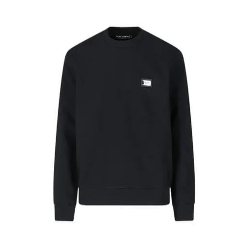 Dolce & Gabbana Logo Plaque Crewneck Sweatshirt
